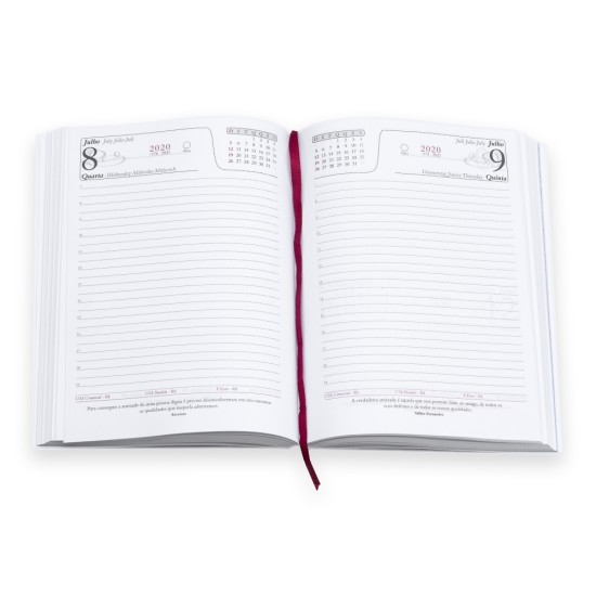 Agenda Diária em Couro Sintético Personalizada
