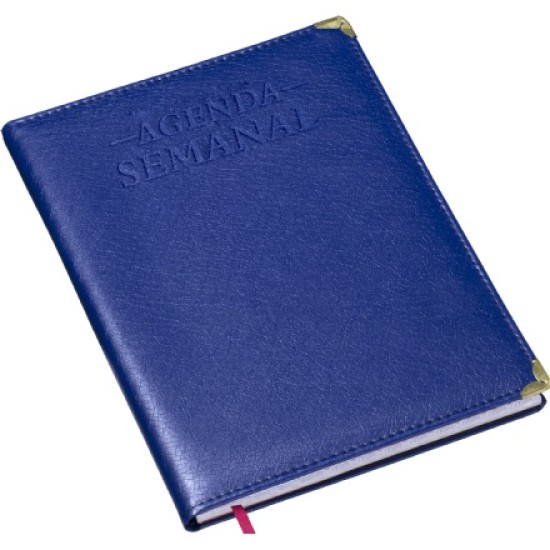 Agenda Semanal 19 x 26,5 cm em Couro Sintético Personalizada para Brindes