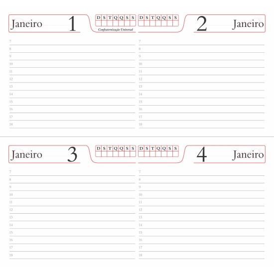 Agenda Permanente de Bolso Personalizada