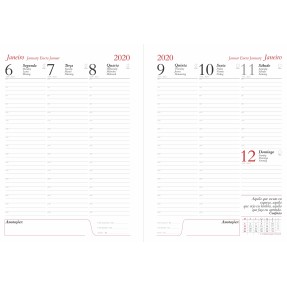 Agenda Semanal 19 x 26,5 cm em Couro Sintético Personalizada para Brindes