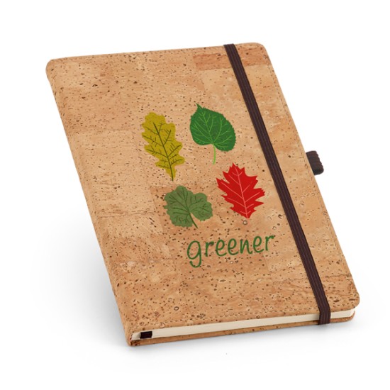 Caderno Capa Dura em Cortiça Personalizado