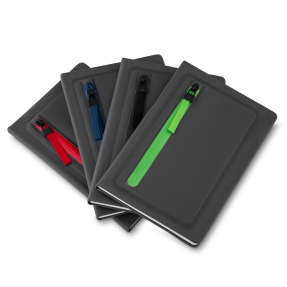 Caderno com Porta Objetos na Capa Personalizado