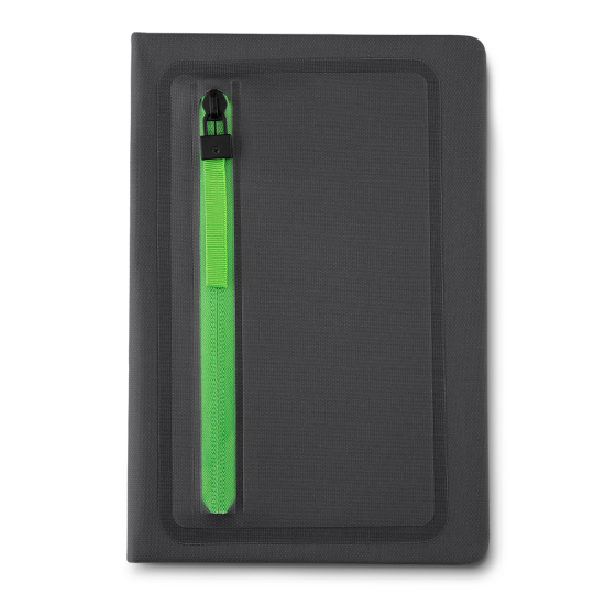 Caderno com Porta Objetos na Capa Personalizado