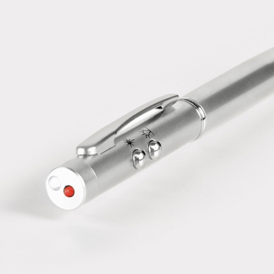 Caneta Personalizada Com Ponteira Laser e LED