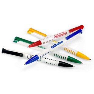 Caneta Plástica Corpo Branco Personalizada