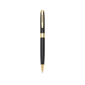Caneta Metal Esferográfica Detalhes em Dourado Personalizada