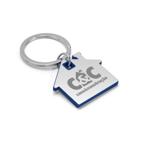 Chaveiro Casa de Metal e ABS Personalizado para Brindes
