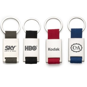 Chaveiro de Metal com Detalhe em Nylon Personalizado para Brindes