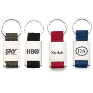 Chaveiro de Metal com Detalhe em Nylon Personalizado para Brindes