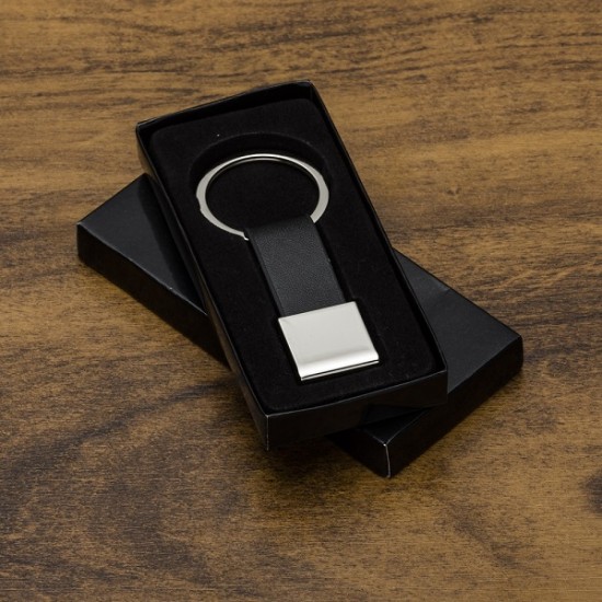 Chaveiro de Metal com Couro Promocional para Brindes