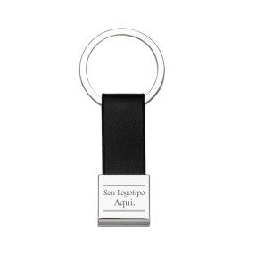 Chaveiro de Metal com Couro Promocional para Brindes