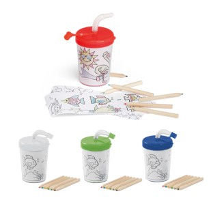 Copo Plástico 200ml Infantil Personalizado com Lápis de Cor