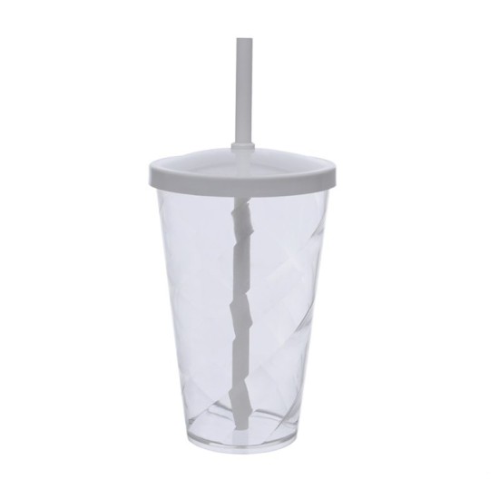 Copo 550ml Personalizado com Tampa e Canudo