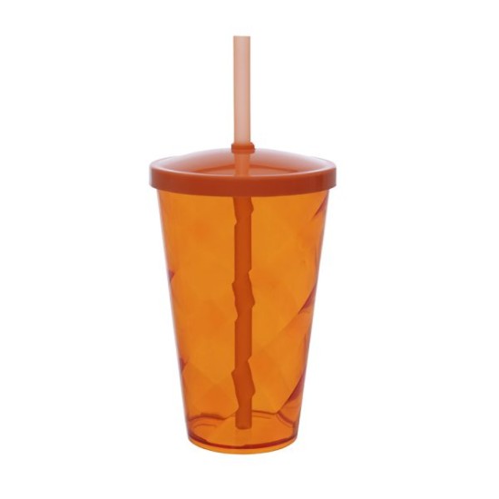 Copo 550ml Personalizado com Tampa e Canudo
