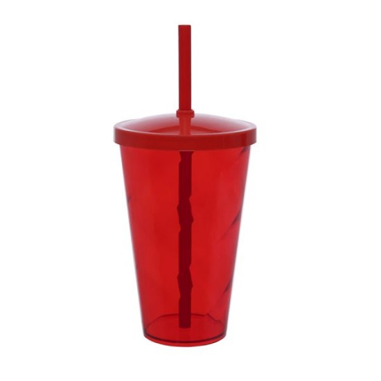 Copo 550ml Personalizado com Tampa e Canudo
