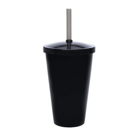 Copo Liso 550ml Personalizado com Tampa e Canudo