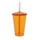 Copo Liso 550ml Personalizado com Tampa e Canudo