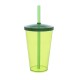 Copo Liso 550ml Personalizado com Tampa e Canudo