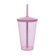 Copo Liso 550ml Personalizado com Tampa e Canudo