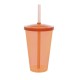 Copo Liso 550ml Personalizado com Tampa e Canudo