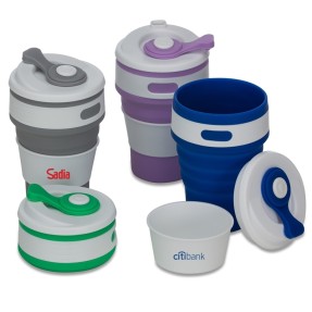 Copo Retrátil 350ml de Silicone Personalizado