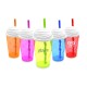 Copo 500ml Tampa Sorvete com Canudo Personalizado