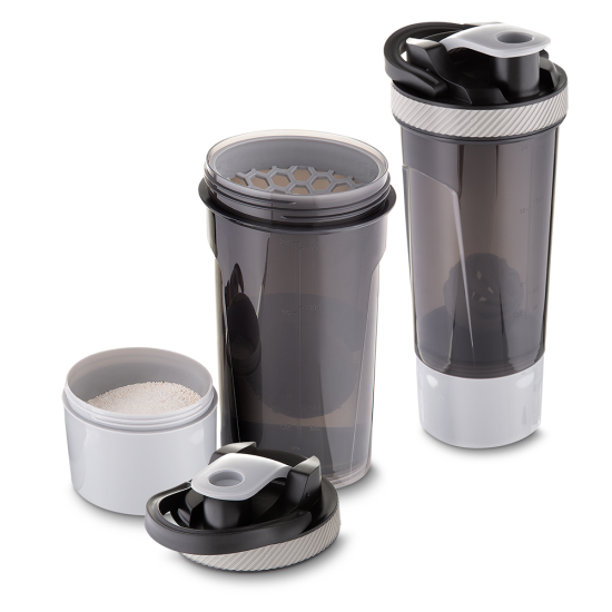 Garrafa Coqueteleira Plástica 720ml com copo Personalizada