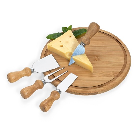 Kit para Queijo em Bambu Personalizado