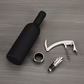Kit para Vinho Formato de Garrafa Personalizado