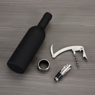 Kit para Vinho Formato de Garrafa Personalizado