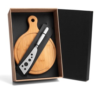 Kit Para Queijo em Bambu 2 Pçs Personalizado