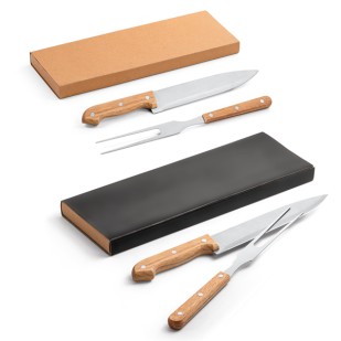 Kit churrasco 2 Peças em Caixa Kraft Personalizada