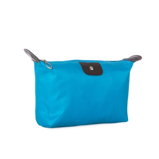 Necessaire de Nylon com Detalhes em Couro Sintético Personalizada