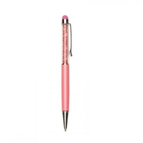 Caneta Rosa com Ponteira Touch Personalizada para Brindes