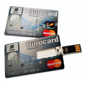 Pen Drive Personalizado 4GB em Formato de Cartão
