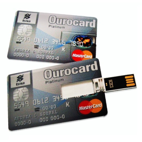 Pen Drive Personalizado 4GB em Formato de Cartão