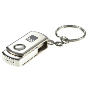 Mini Pen Drive Giratório Metal Personalizado