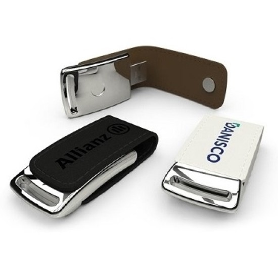 Pen Drive de Couro Personalizado com Fechamento em Imã
