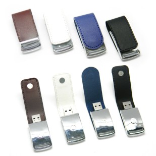 Pen Drive de Couro Personalizado com Fechamento em Imã