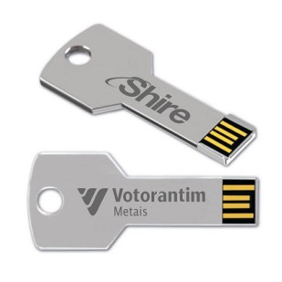 Pen Drive de Metal Formato Chave Personalizado