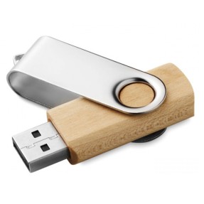 Pen Drive Madeira Giratório Ecológico Personalizado