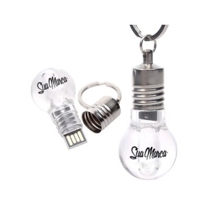 Pen Drive Formato Lâmpada Personalizado para Brindes