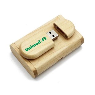 Pen Drive Personalizado Com Caixa de Madeira