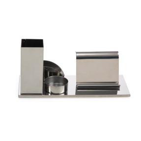 Kit Escritório 4 em 1 em Inox Personalizado