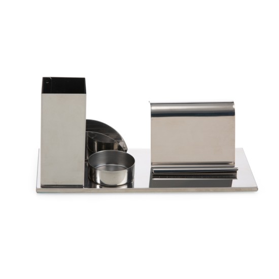 Kit Escritório 4 em 1 em Inox Personalizado