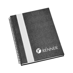 Caderno Grande Grafite com Faixa Personalizado