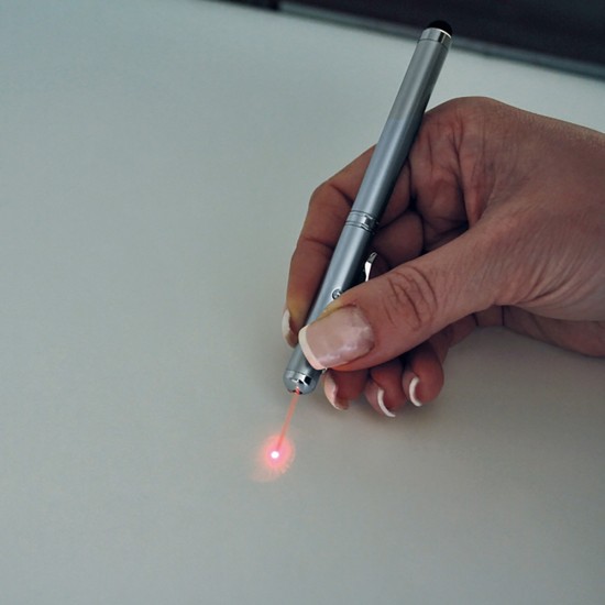 Caneta Esferográfica Com Ponteira Laser e LED