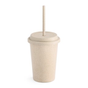 Copo de Bambu 450ml com Canudo Personalizado
