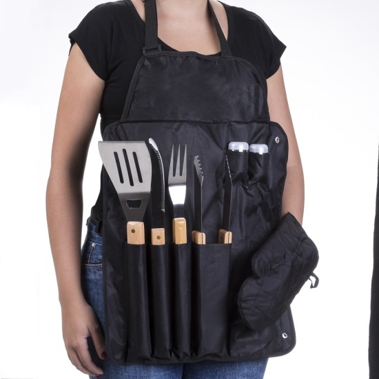 Kit Churrasco 8 Peças Que Vira Avental Personalizado