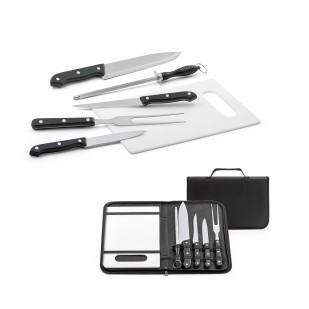 Kit churrasco com Tábua e 5 peças Personalizado